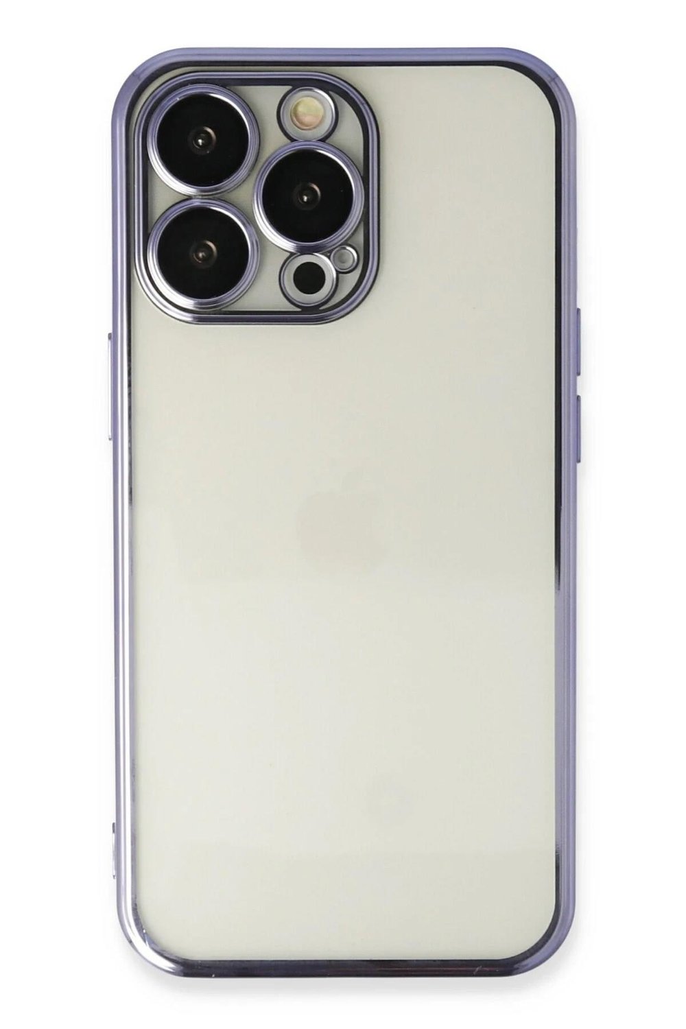 Mey İthalat®  iPhone 14 Pro Max Kılıf  Lensli Silikon - Mor