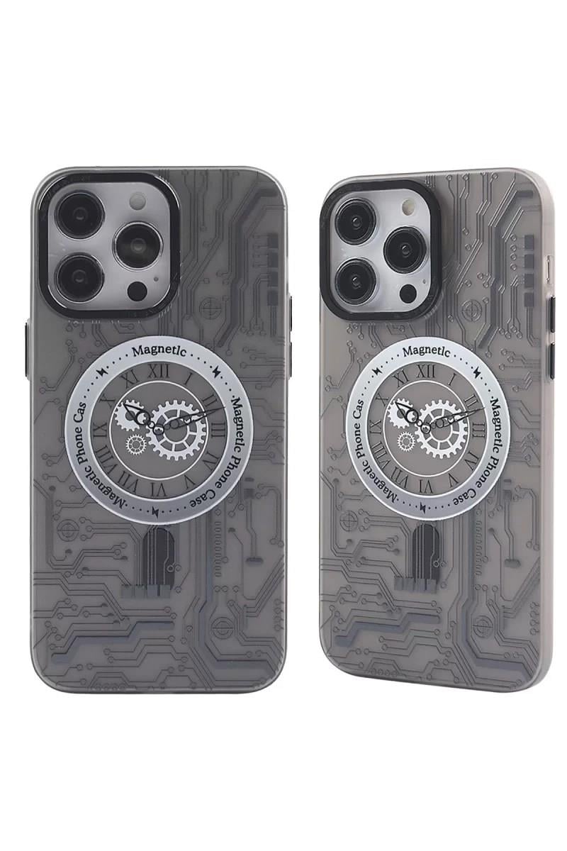 Mey İthalat®  iPhone 14 Pro Max Kılıf Apollo Magneticsafe Desenli Kapak - Apollo Siyah - 1