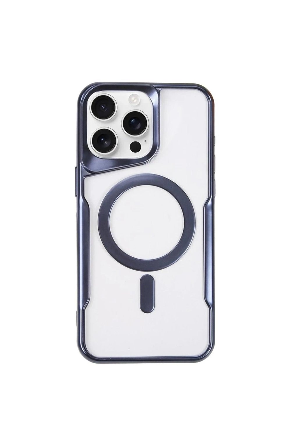 Mey İthalat®  iPhone 14 Pro Max Kılıf Boyi Magsafe Silikon Kapak - Lacivert