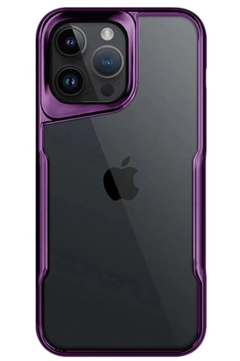 Mey İthalat®  iPhone 14 Pro Max Kılıf Boyi Silikon Kapak - Derin Mor