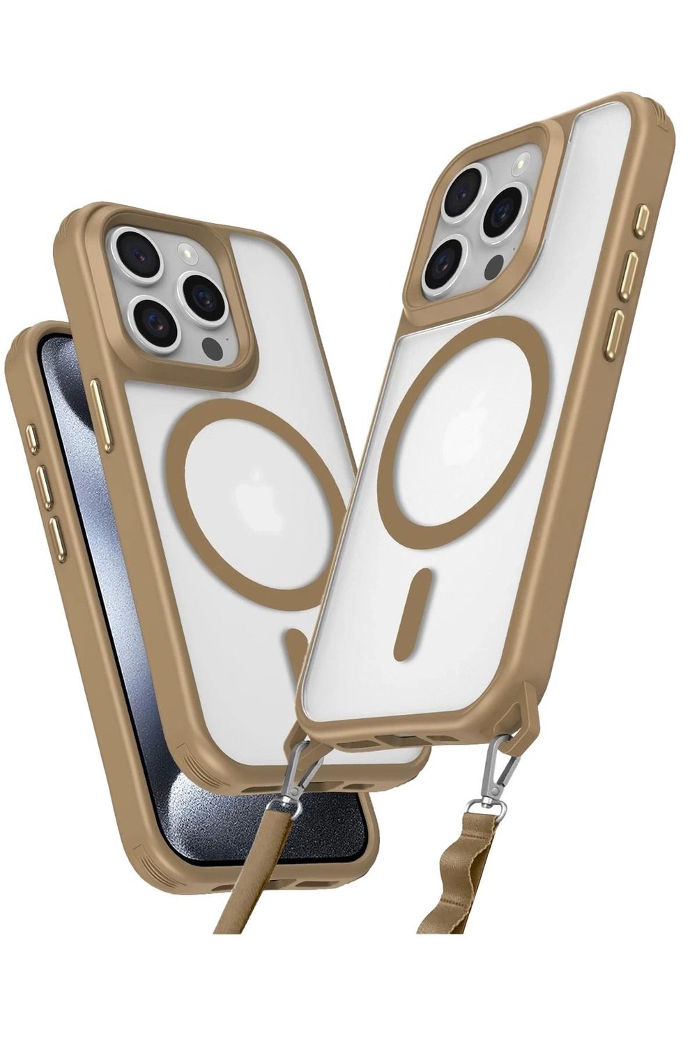 Mey İthalat®  iPhone 14 Pro Max Kılıf Enka Magsafe Silikon Kılıf - Desert