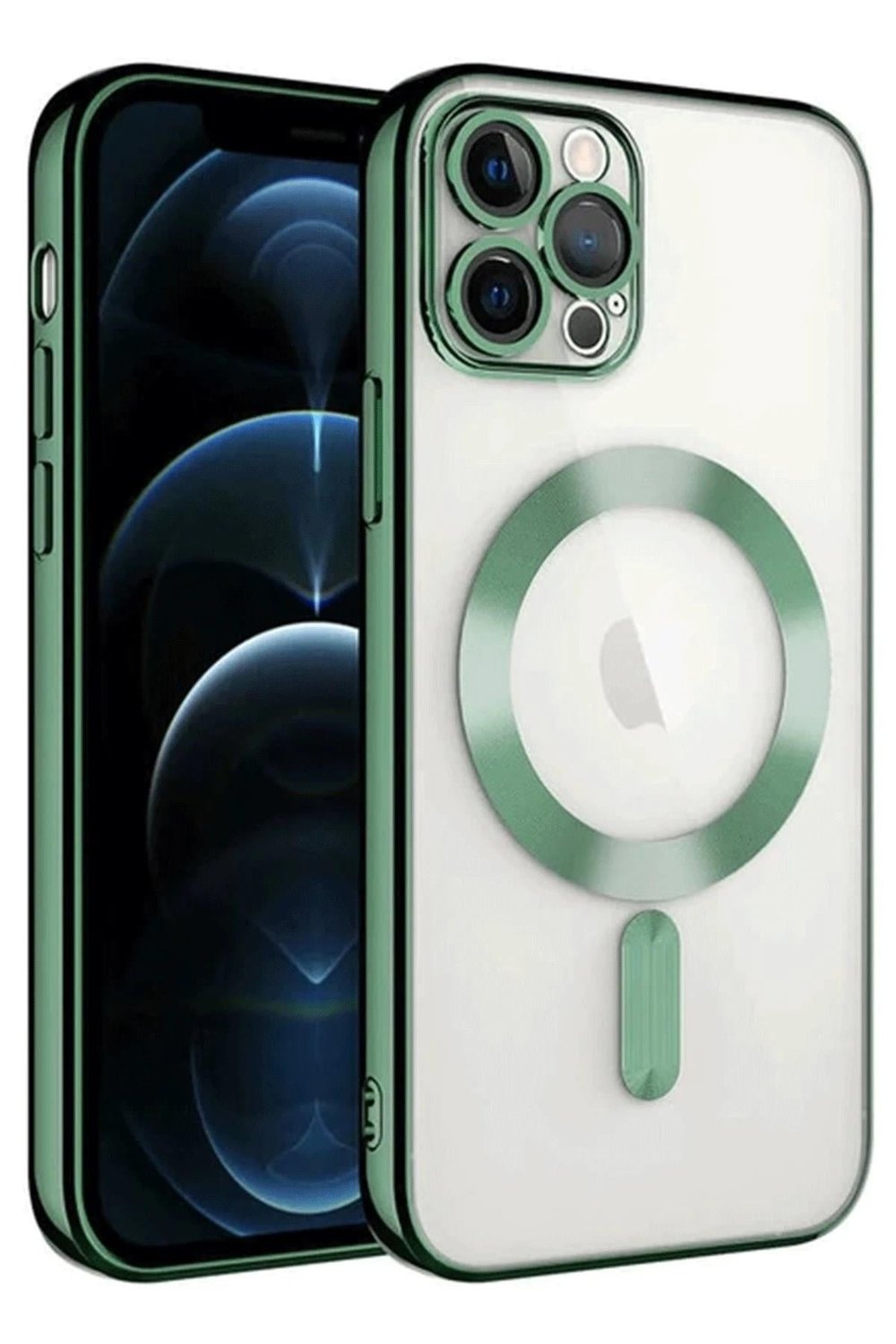 Mey İthalat®  iPhone 14 Pro Max Kılıf Kross Magneticsafe Kapak - Koyu Yeşil