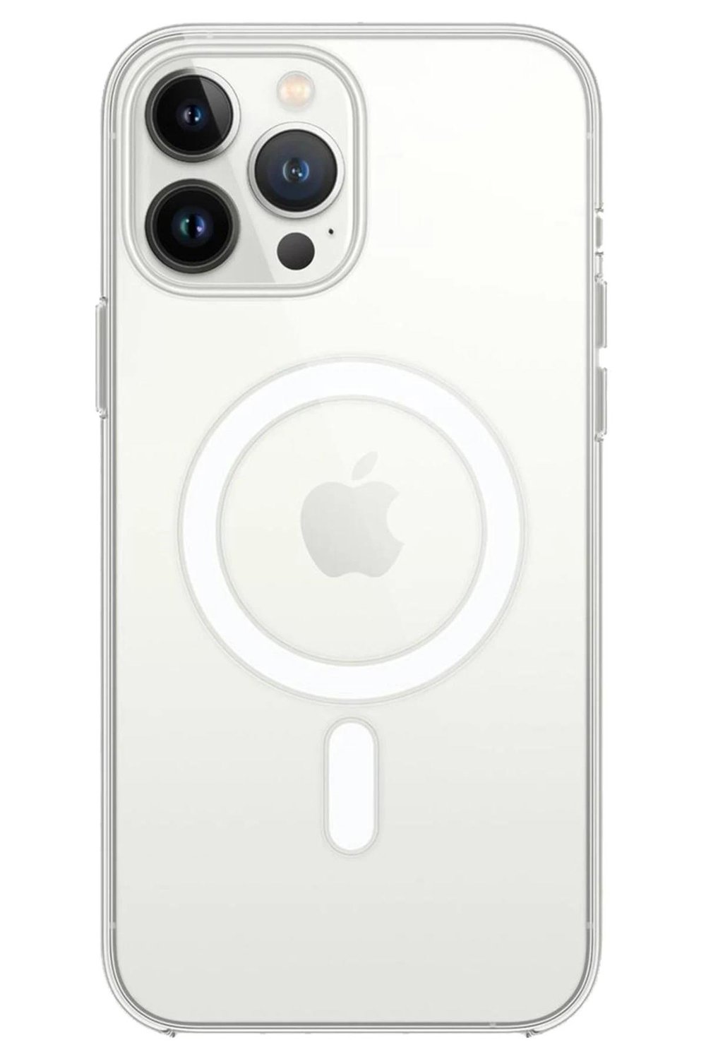 Mey İthalat®  iPhone 14 Pro Max Kılıf Magneticsafe Şeffaf Silikon - Şeffaf