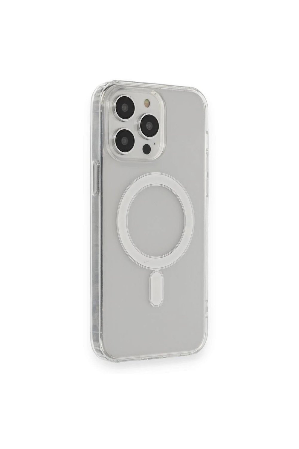 Mey İthalat®  iPhone 14 Pro Max Kılıf Matte Şeffaf Magneticsafe - Şeffaf