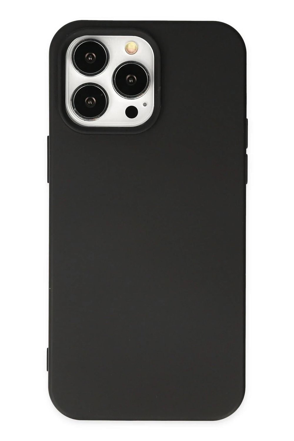 Mey İthalat®  iPhone 14 Pro Max Kılıf Nano içi Kadife Silikon - Siyah
