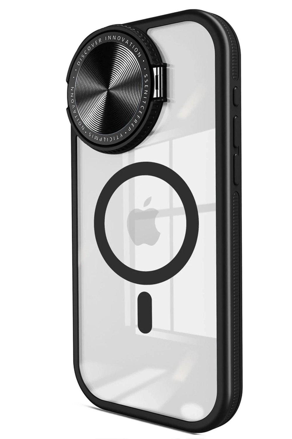 Mey İthalat®  iPhone 14 Pro Max Kılıf Teleskop Lens Magsafe Silikon Kapak - Siyah