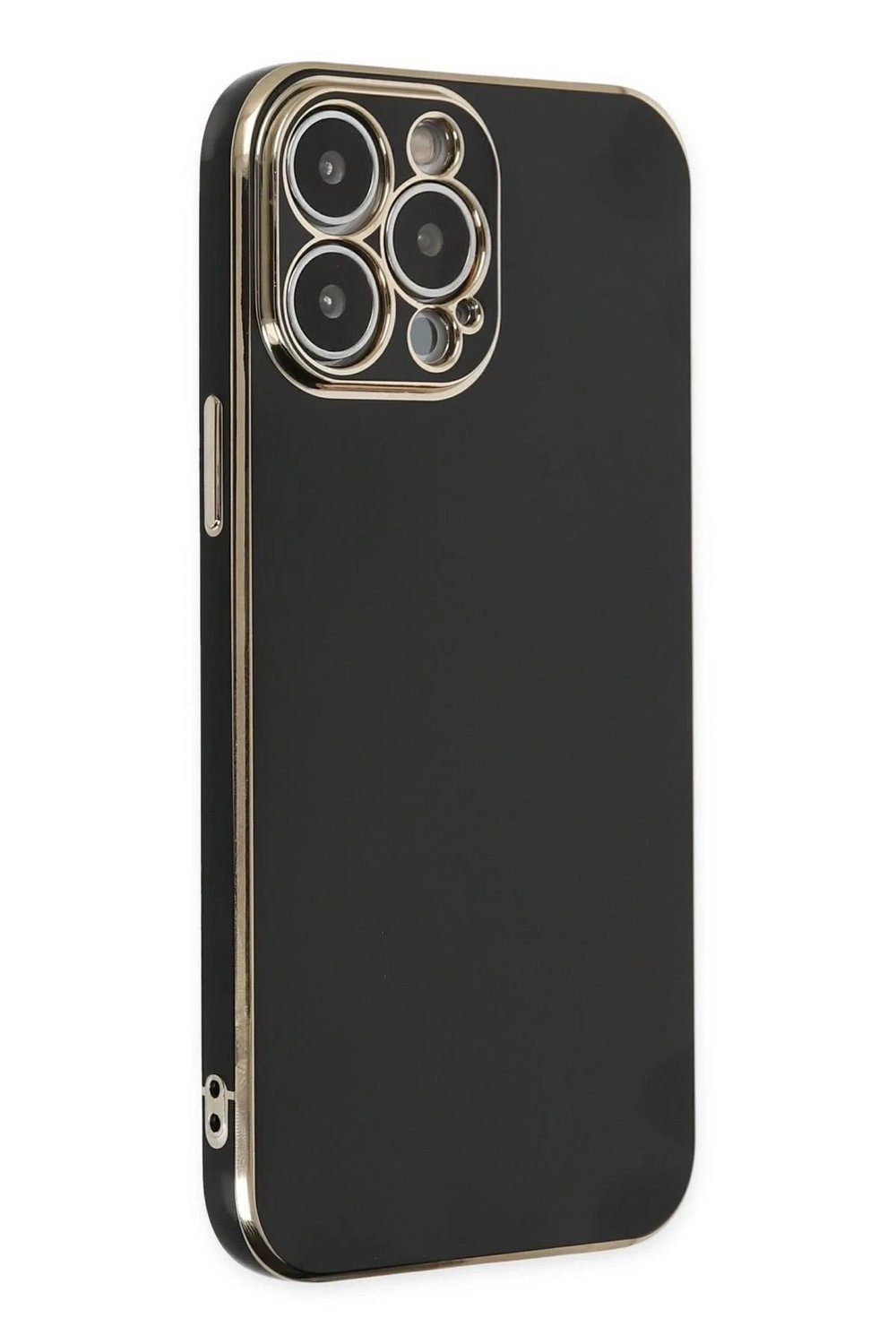 Mey İthalat®  iPhone 14 Pro Max Kılıf Volet Silikon - Siyah