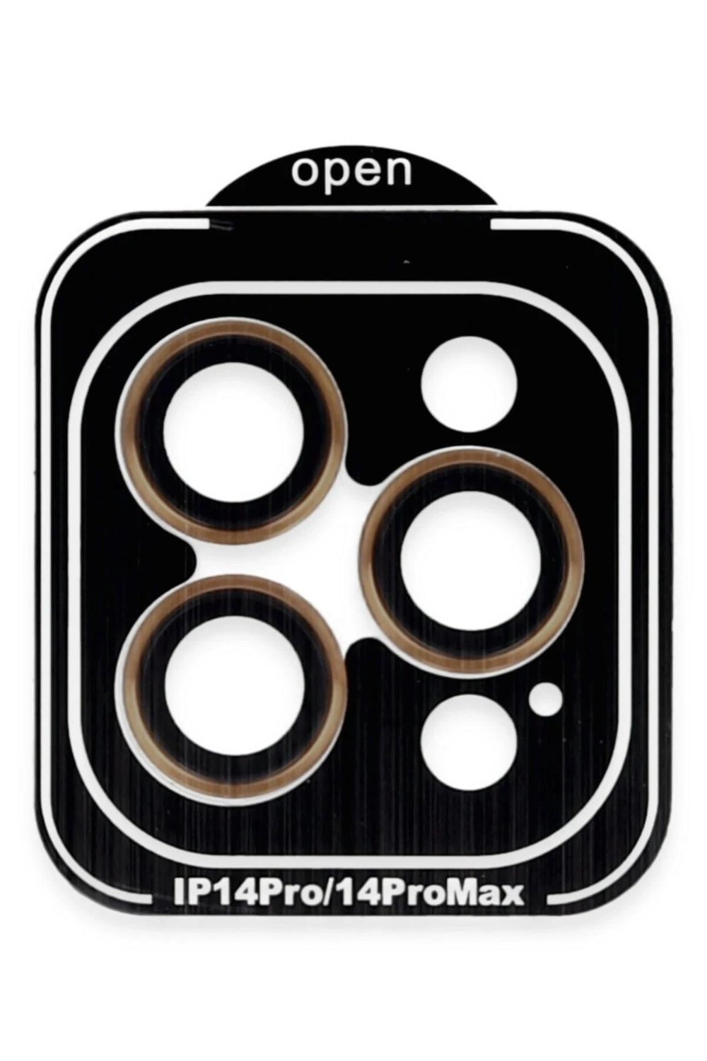 Mey İthalat®  iPhone 14 Pro Max PVD Metal Kamera Lens - Turuncu