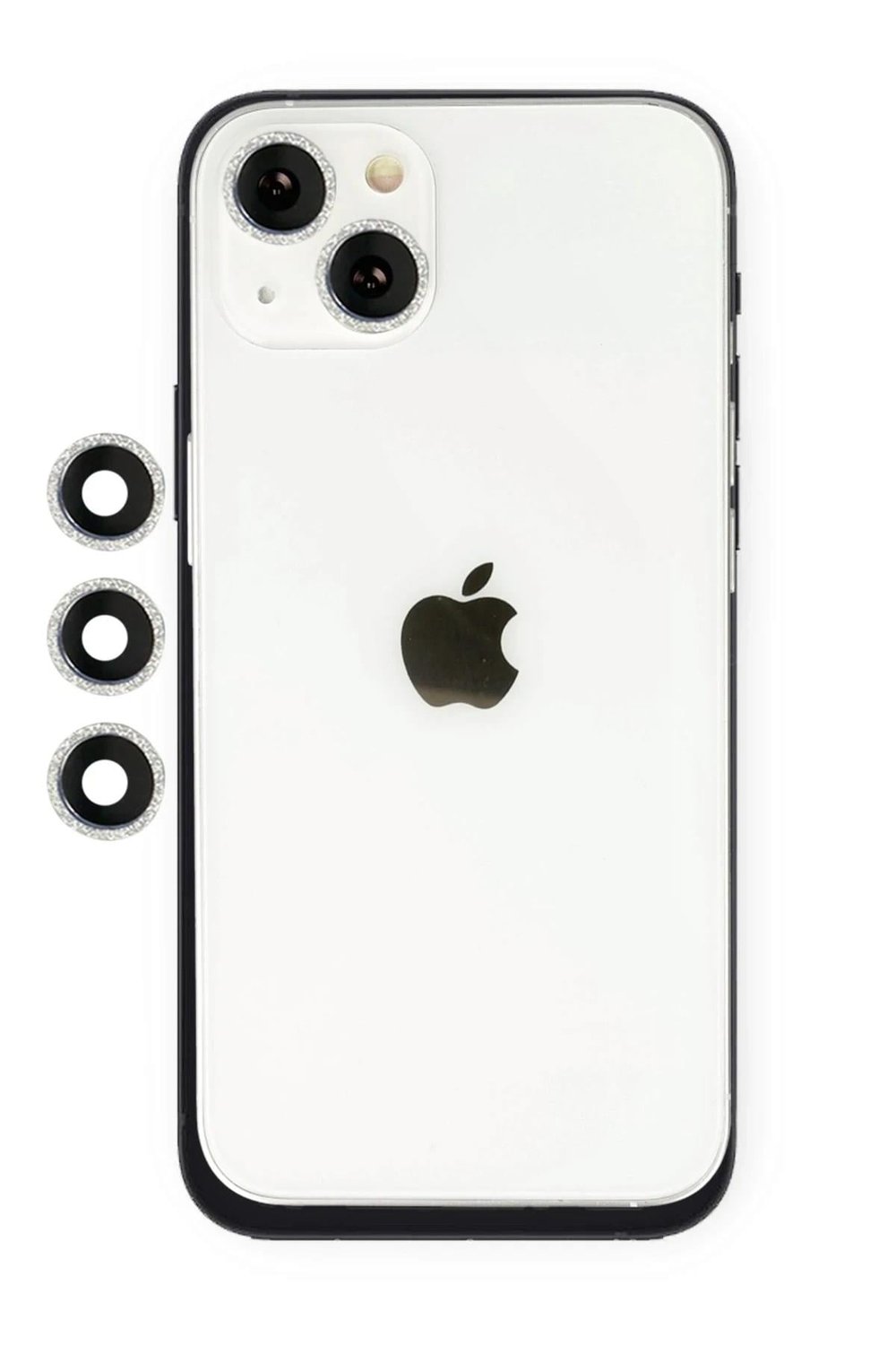Mey İthalat®  iPhone 14 Shine Kamera Lens - Gümüş