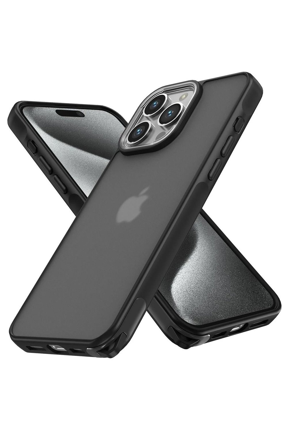 Mey İthalat®  iPhone 15 Pro Kılıf Elegant Kapak - Siyah