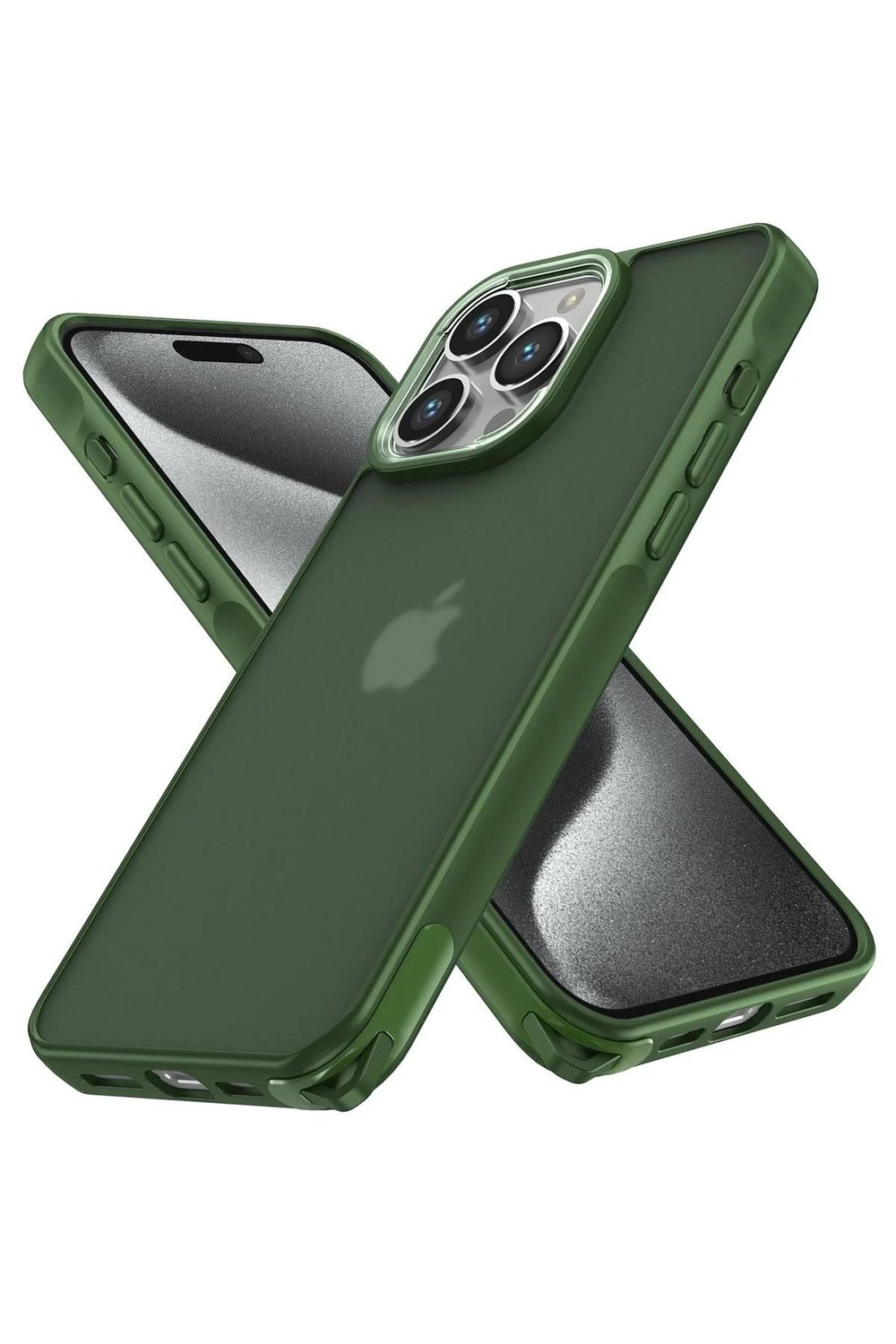 Mey İthalat®  iPhone 15 Pro Kılıf Elegant Kapak - Yeşil