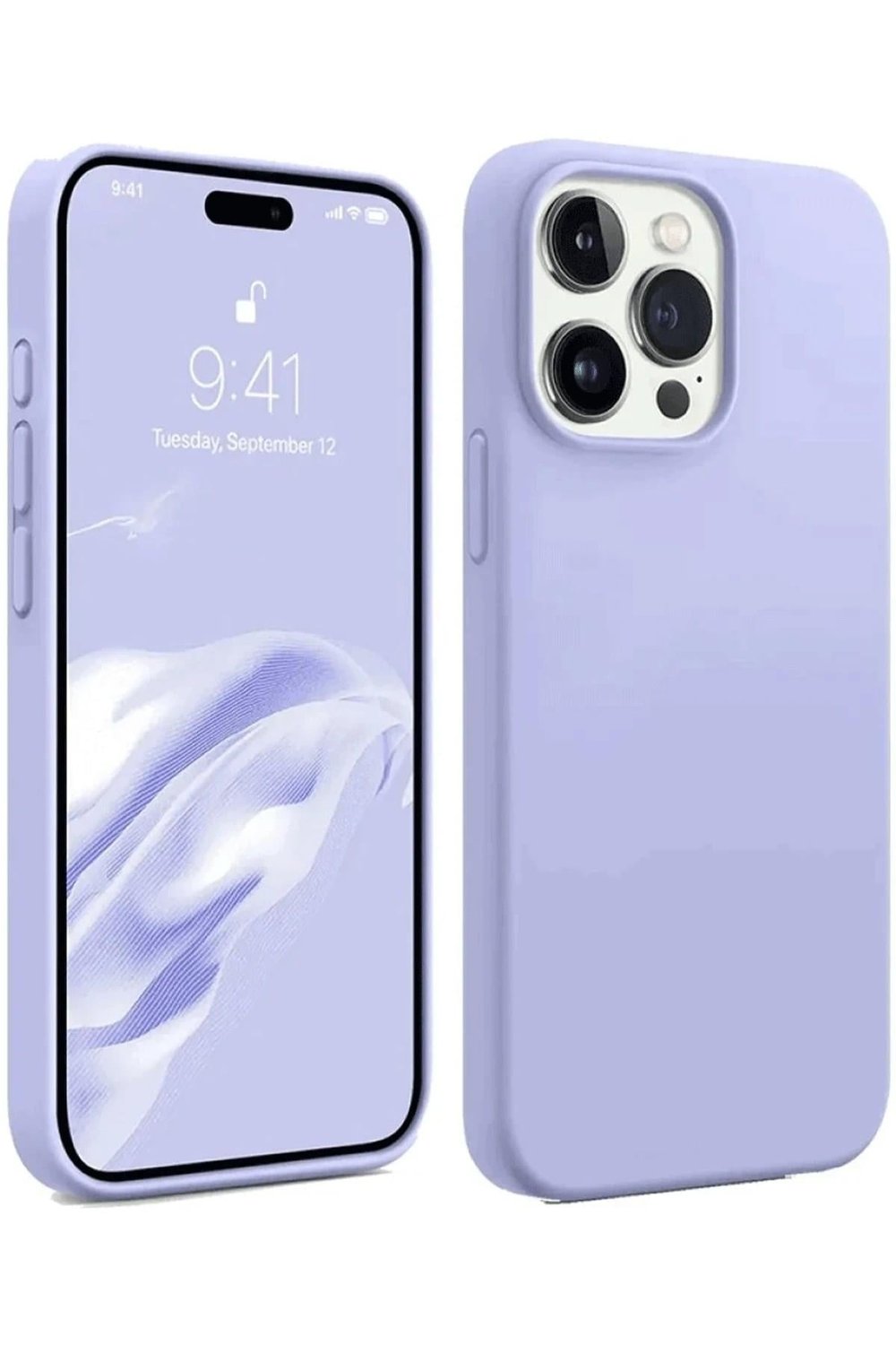 Mey İthalat®  iPhone 15 Pro Kılıf First Silikon - Lila