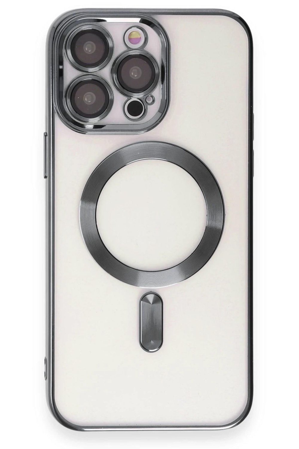 Mey İthalat®  iPhone 15 Pro Kılıf Kross Magneticsafe Kapak - Titan Gri