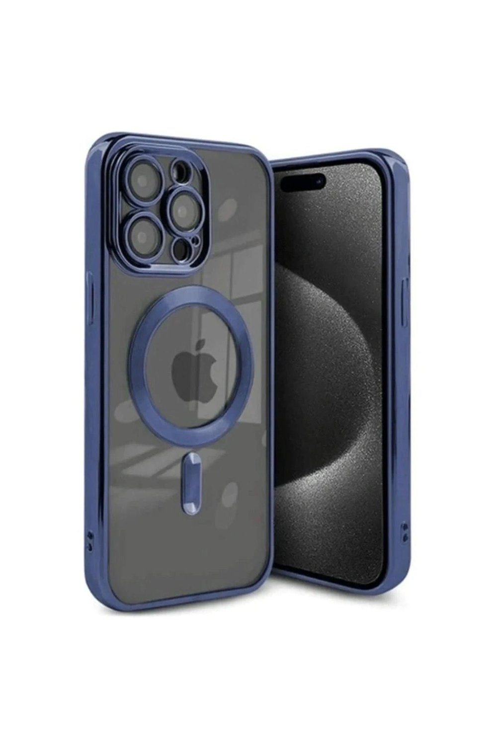 Mey İthalat®  iPhone 15 Pro Kılıf Kross Magneticsafe Kapak - Lacivert
