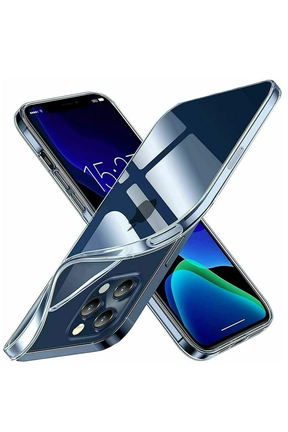 Mey İthalat®  iPhone 15 Pro Kılıf Lüx Şeffaf Silikon