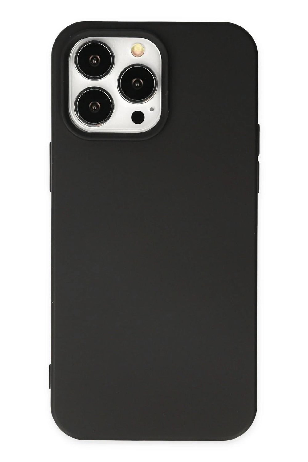 Mey İthalat®  iPhone 15 Pro Kılıf Nano içi Kadife Silikon - Siyah
