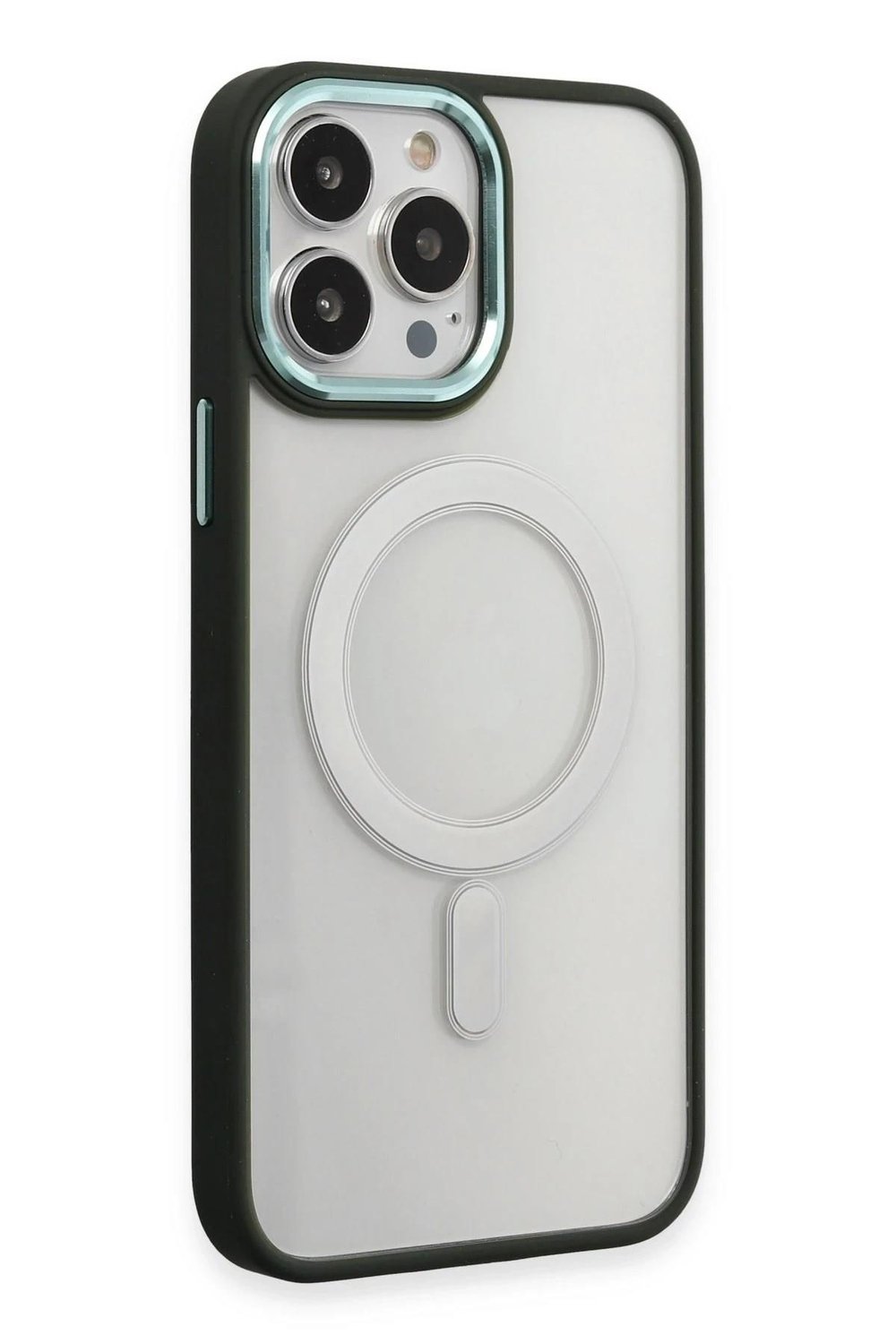 Mey İthalat®  iPhone 15 Pro Kılıf Room Magneticsafe Silikon - Köknar Yeşili