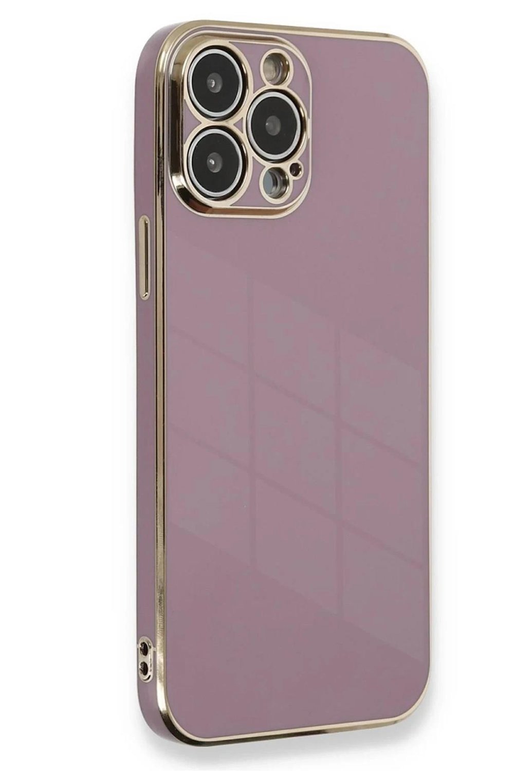 Mey İthalat®  iPhone 15 Pro Kılıf Volet Silikon - Mor
