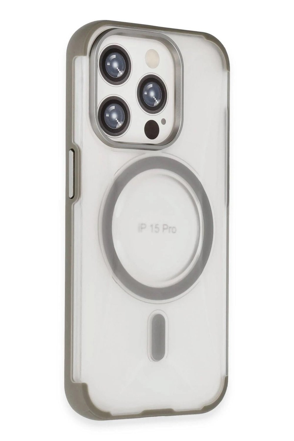 Mey İthalat®  iPhone 15 Pro Max Hilton Magsafe Kapak - Titan Gri