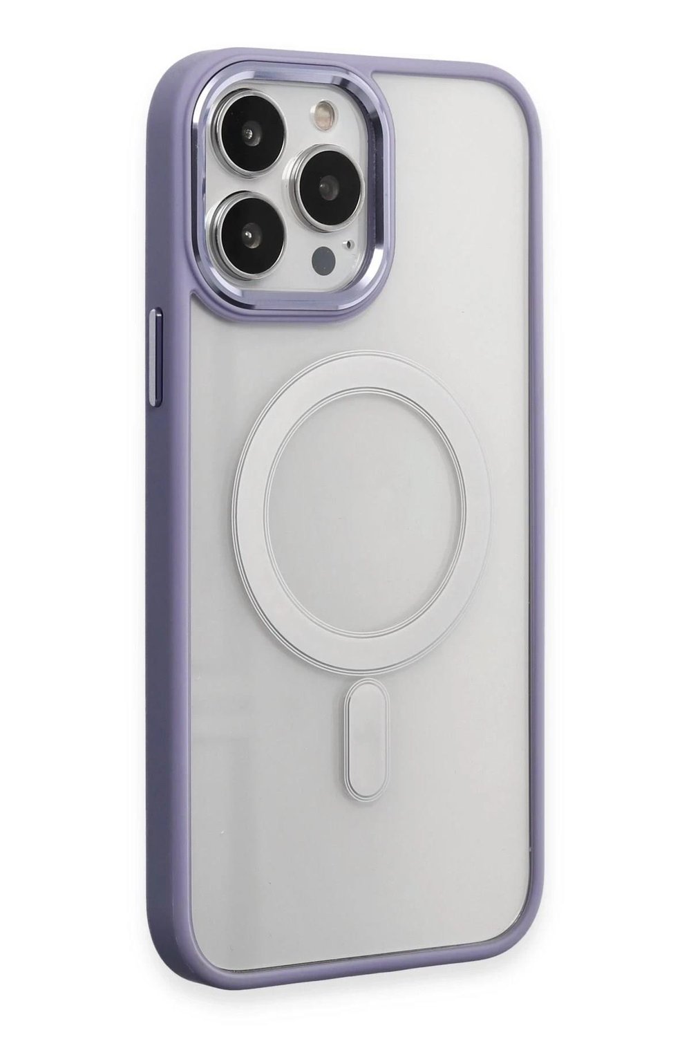 Mey İthalat®  iPhone 15 Pro Max Kılıf Room Magneticsafe Silikon - Lila