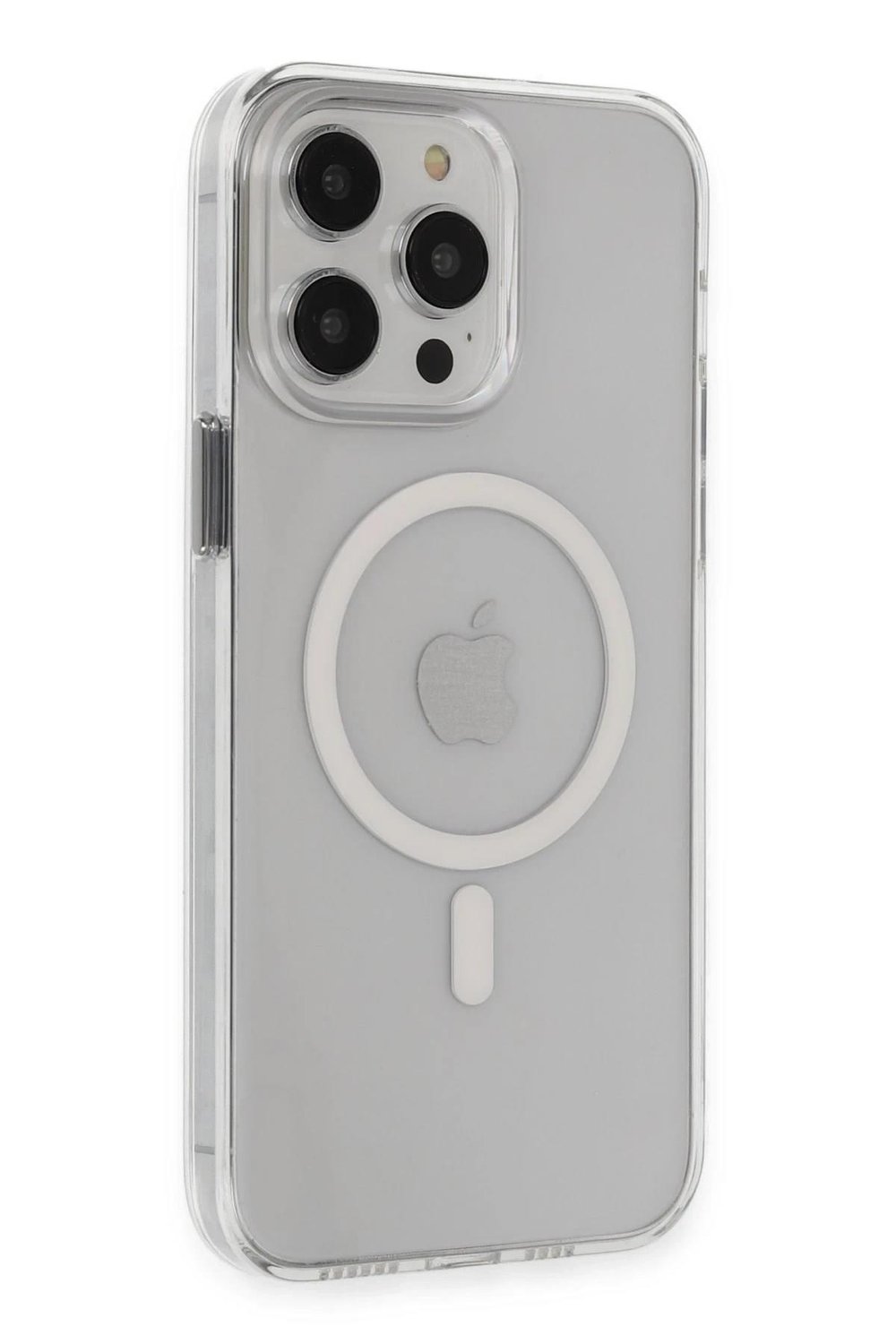 Mey İthalat®  iPhone 15 Pro Max Kılıf Tron Şeffaf Magsafe Kapak - Şeffaf