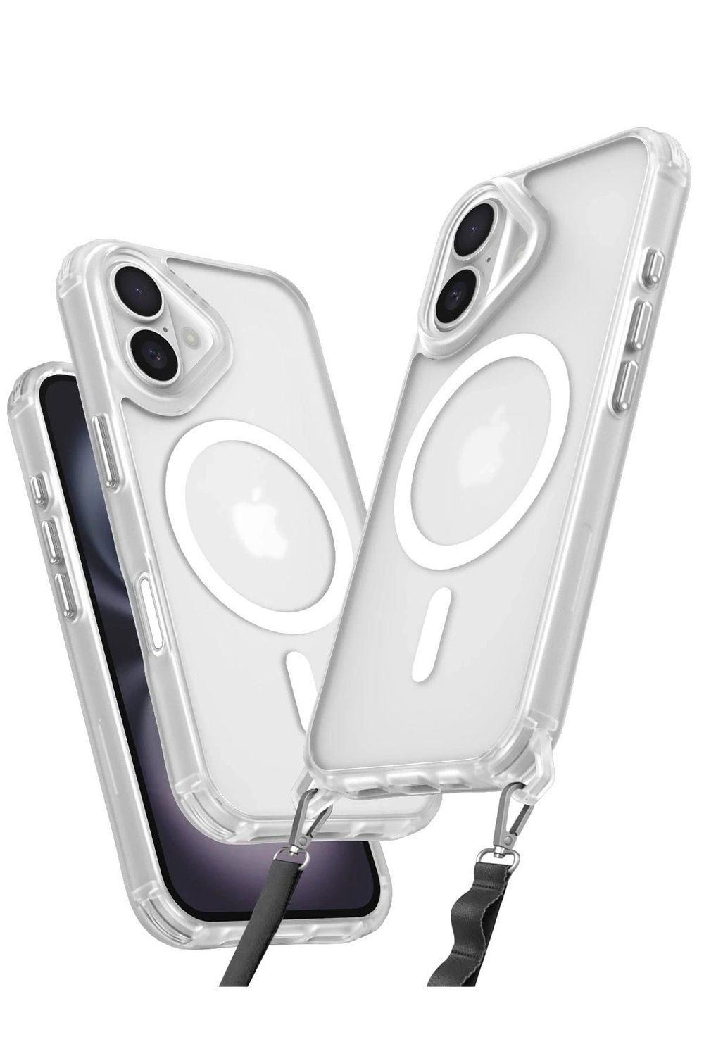 Mey İthalat®  iPhone 16 Kılıf Enka Magsafe Silikon Kılıf - Şeffaf