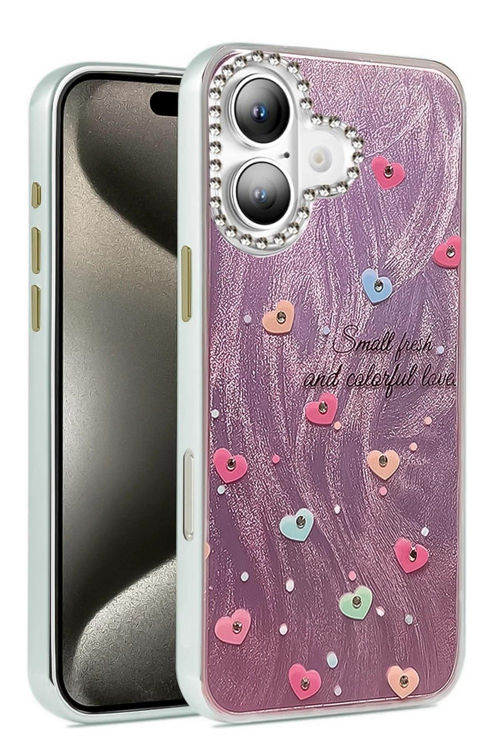Mey İthalat®  iPhone 16 Plus Kılıf Blade Aynalı Desenli Kapak - Desen 8