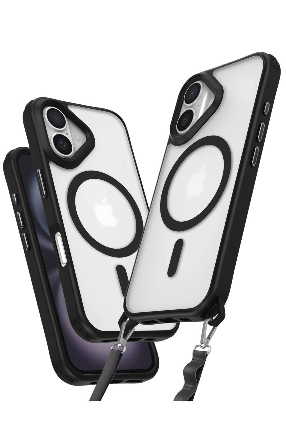 Mey İthalat®  iPhone 16 Plus Kılıf Enka Magsafe Silikon Kılıf - Siyah