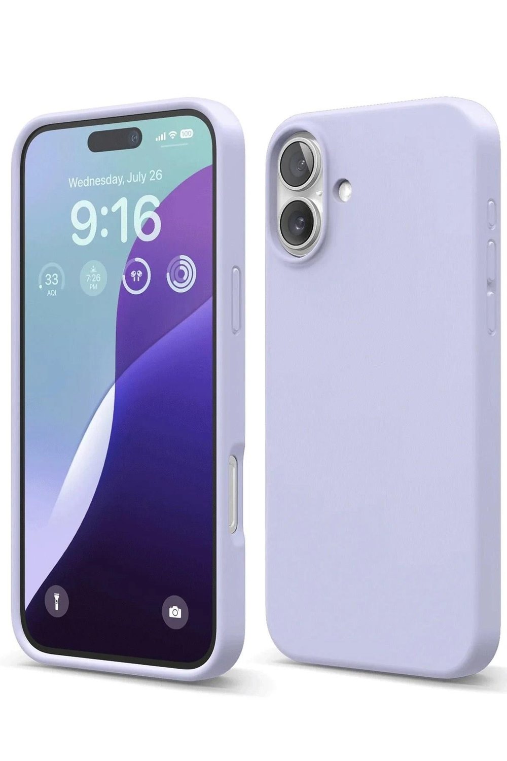 Mey İthalat®  iPhone 16 Plus Kılıf Nano içi Kadife Silikon - Lila