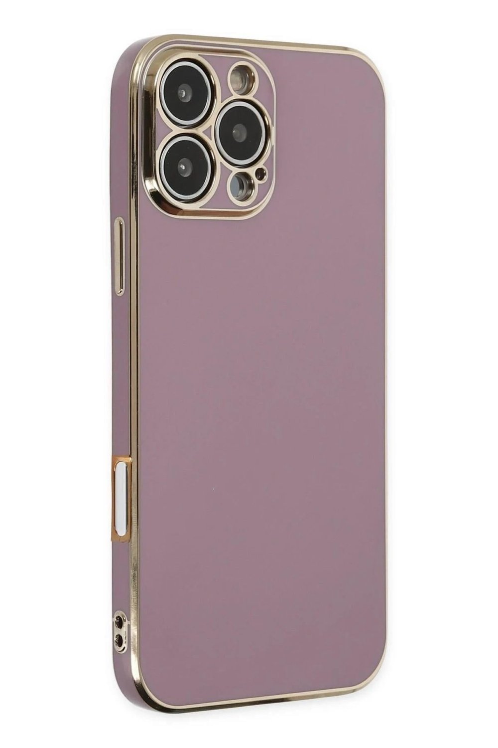 Mey İthalat®  iPhone 16 Pro Kılıf Volet Silikon - Mor