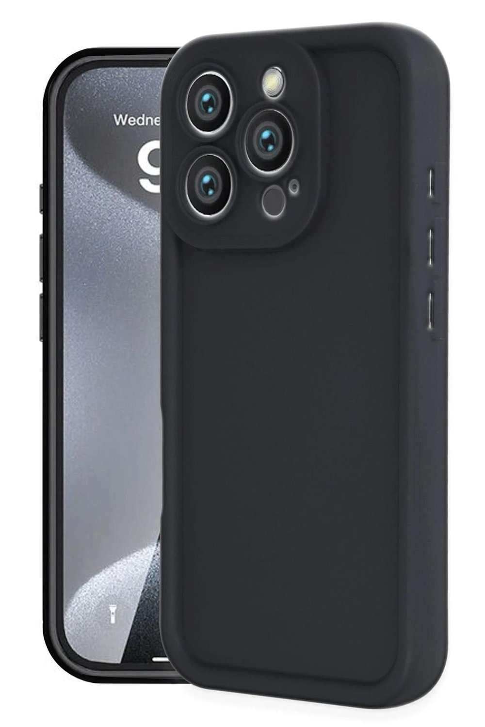 Mey İthalat®  iPhone 16 Pro Max Kılıf Viera Silikon - Siyah