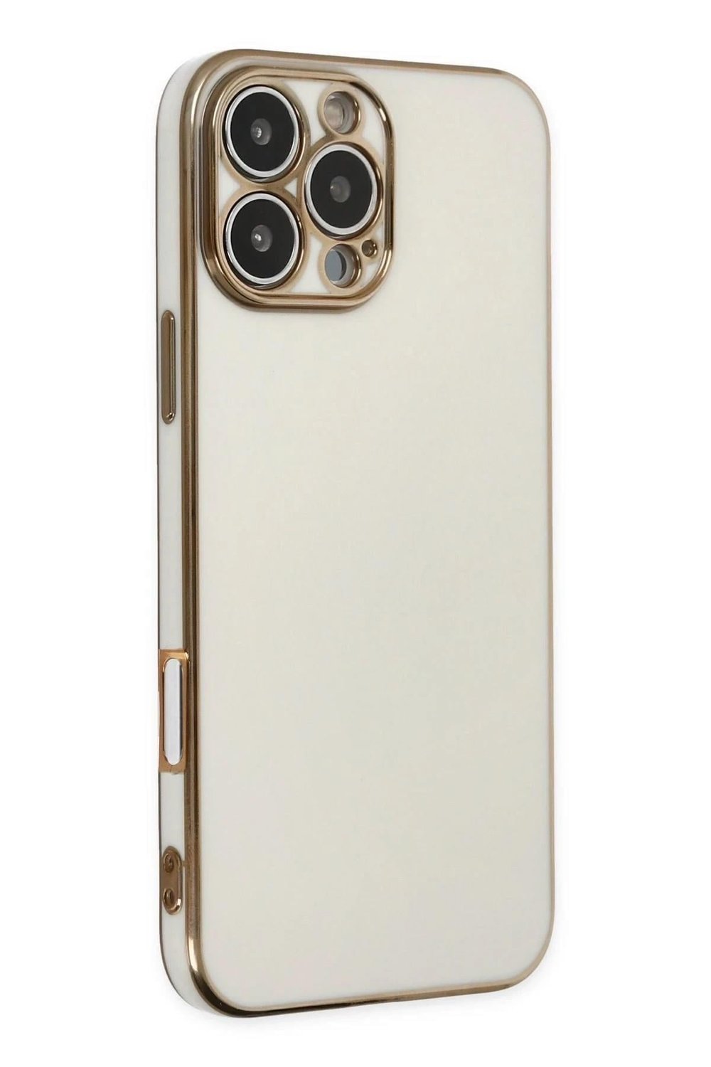 Mey İthalat®  iPhone 16 Pro Max Kılıf Volet Silikon - Beyaz