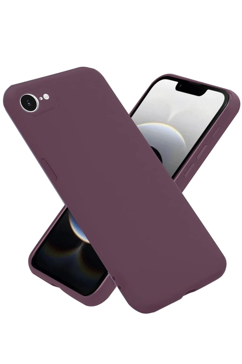 Mey İthalat®  iPhone 16E Kılıf First Silikon - Mürdüm