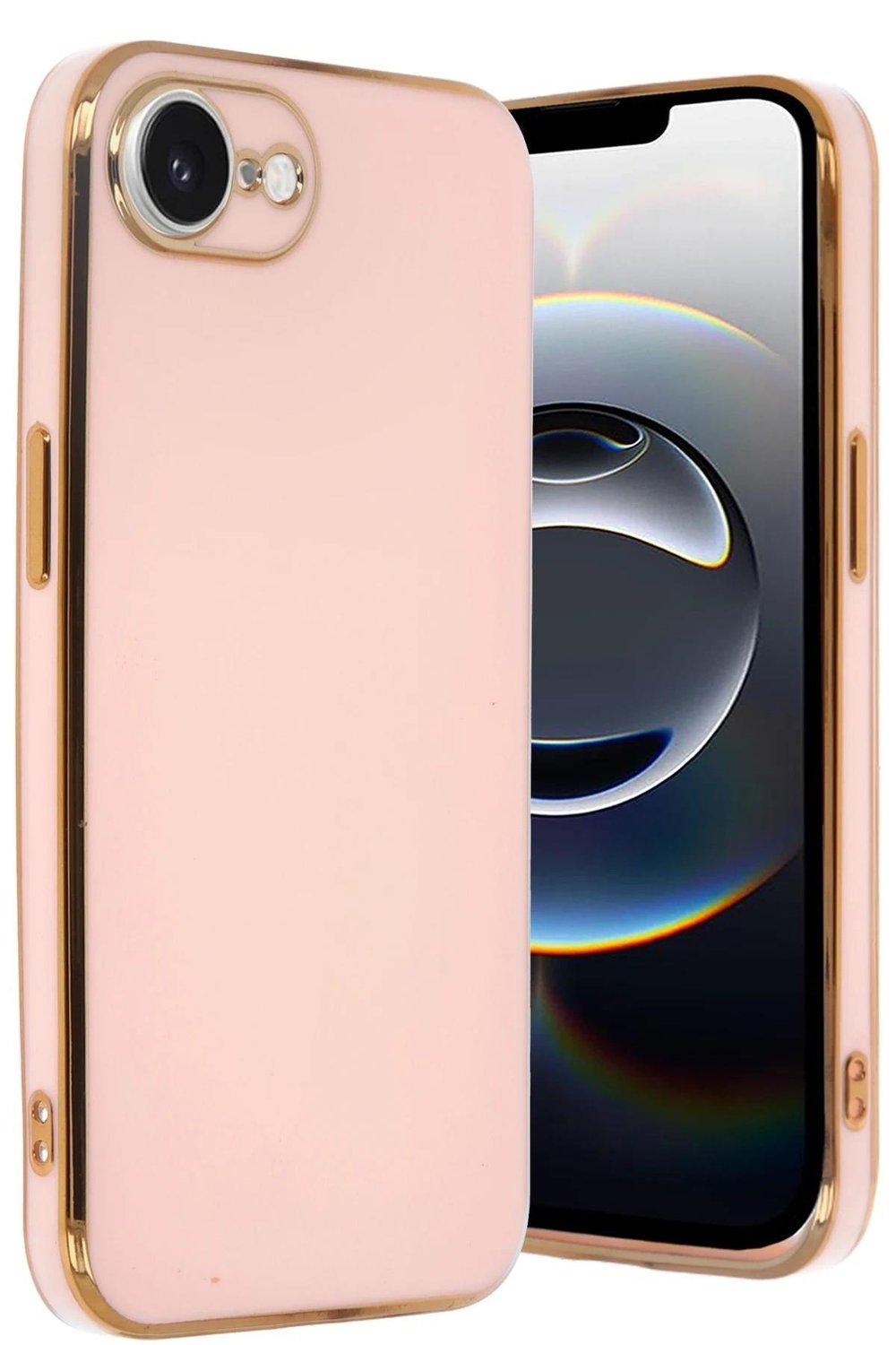 Mey İthalat®  iPhone 16E Kılıf Volet Silikon - Pembe