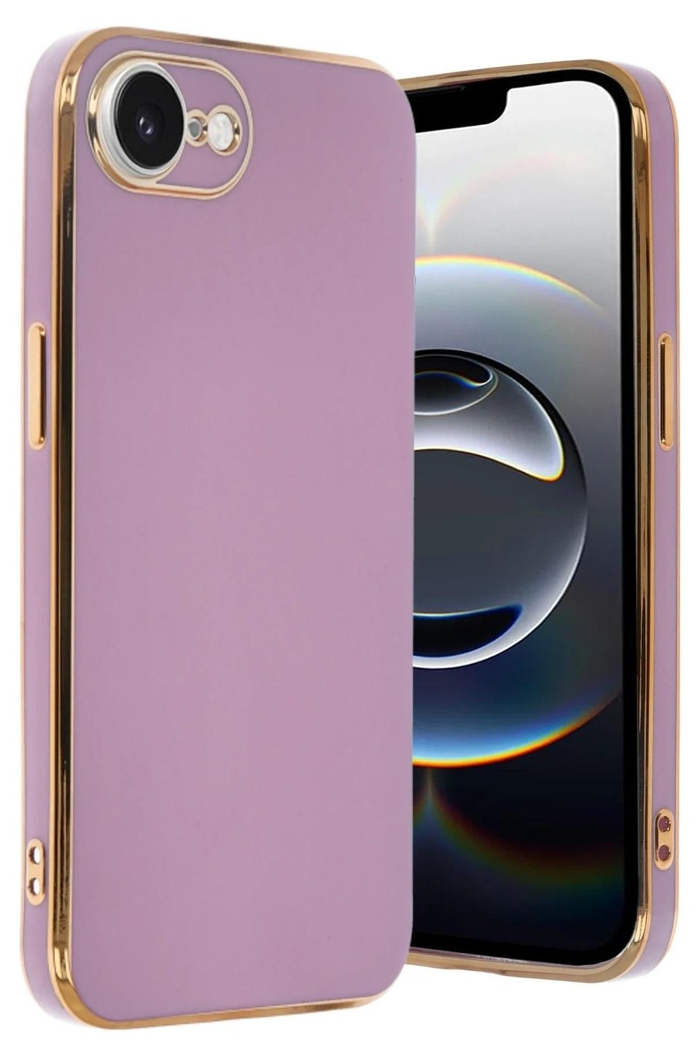 Mey İthalat®  iPhone 16E Kılıf Volet Silikon - Mor