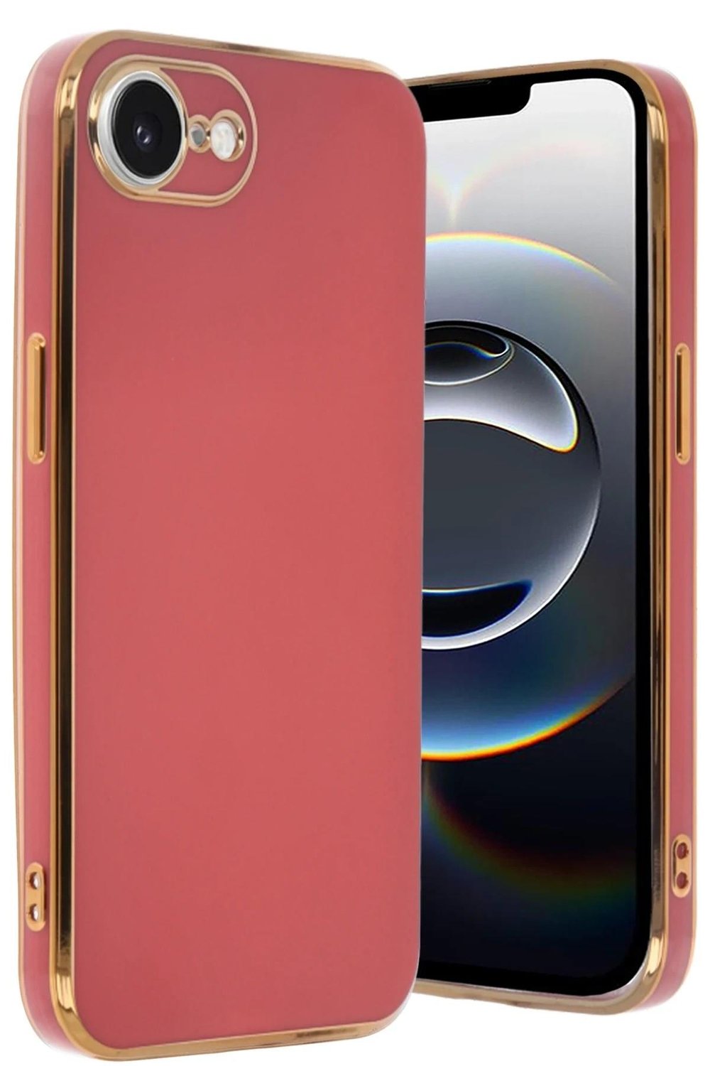 Mey İthalat®  iPhone 16E Kılıf Volet Silikon - Kırmızı