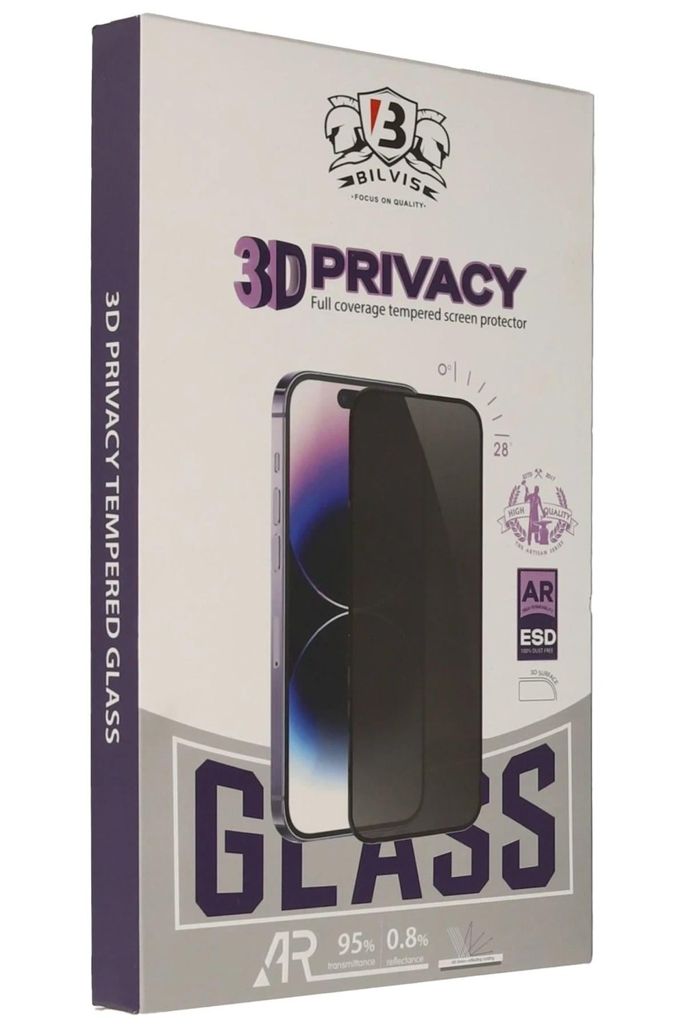 Mey İthalat®  iPhone 17 Pro Bilvis 3D Hayalet Cam Ekran Koruyucu