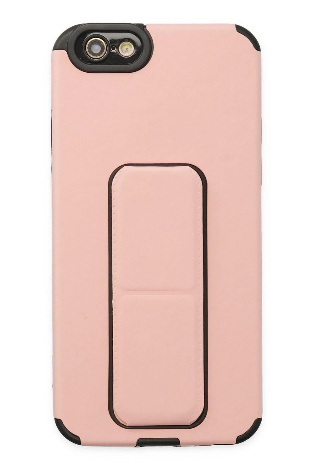 Mey İthalat®  iPhone 6 Kılıf Mega Standlı Silikon - Pudra
