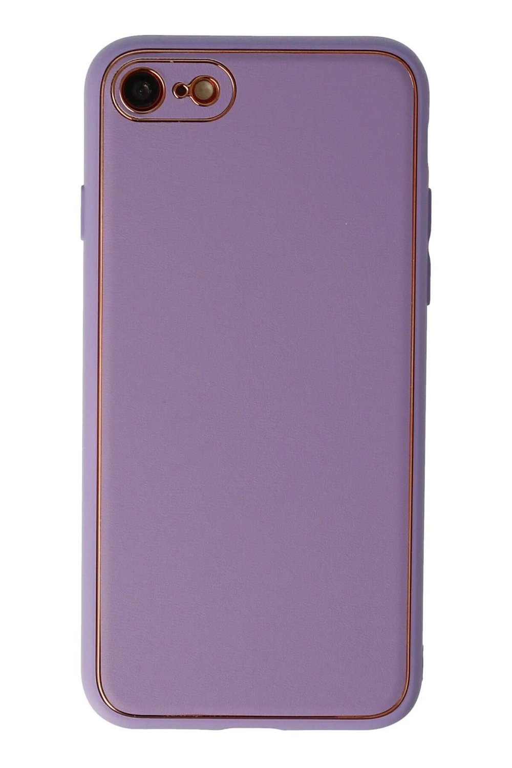 Mey İthalat®  iPhone 7 Kılıf Coco Deri Silikon Kapak - Lila