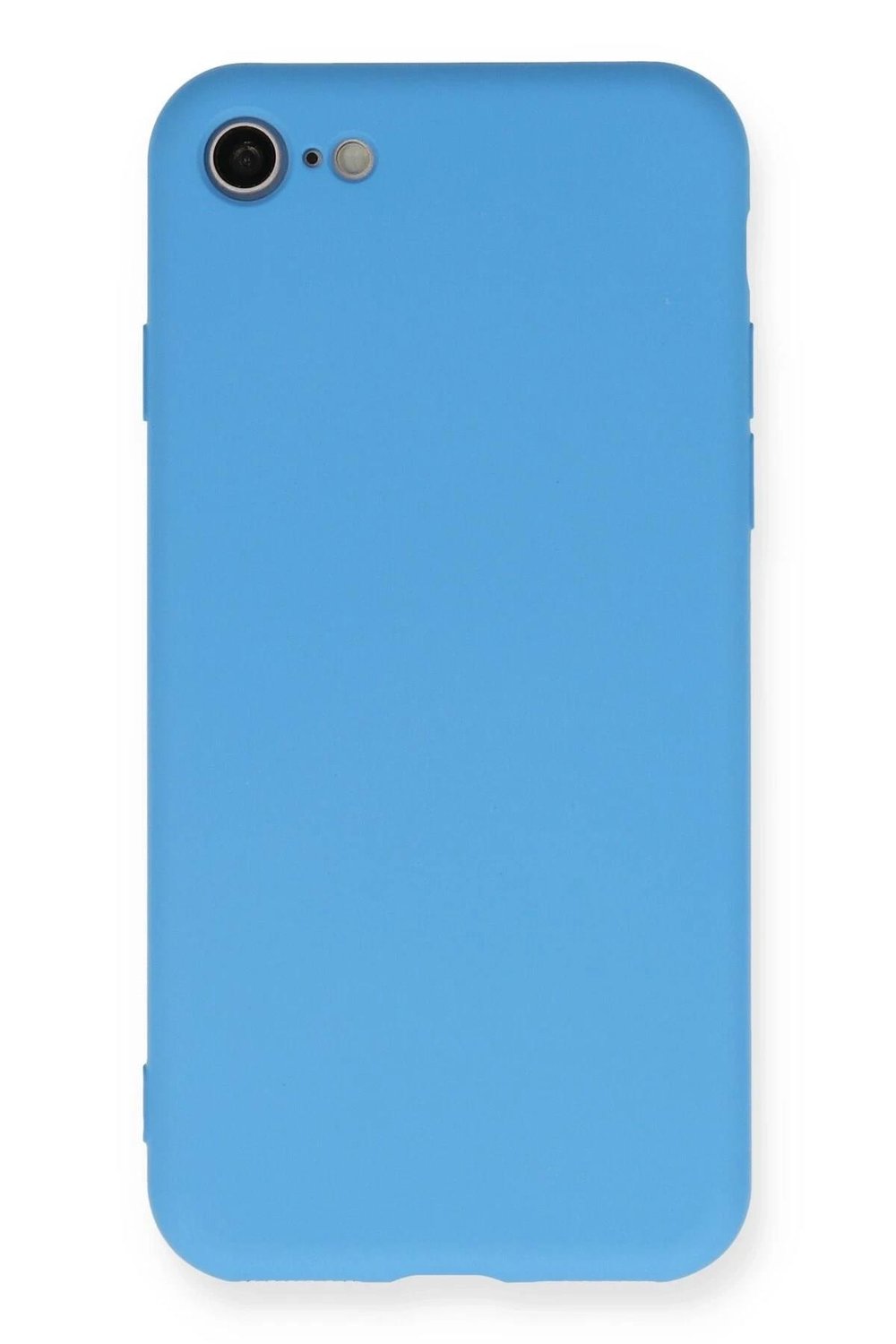Mey İthalat®  iPhone 7 Kılıf Nano içi Kadife Silikon - Mavi