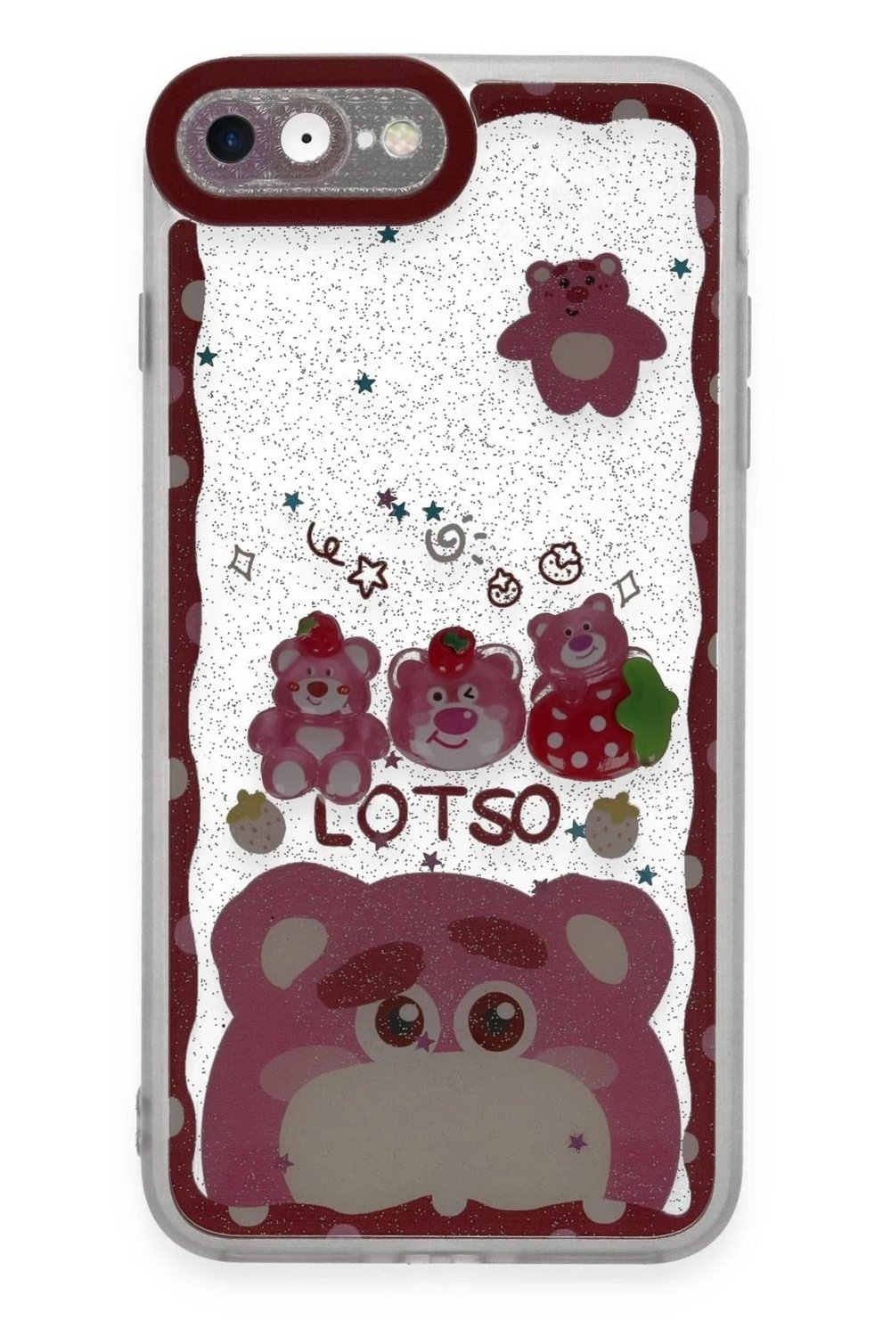 Mey İthalat®  iPhone 7 Kılıf Sweet Desenli Silikon Kapak - Pembe