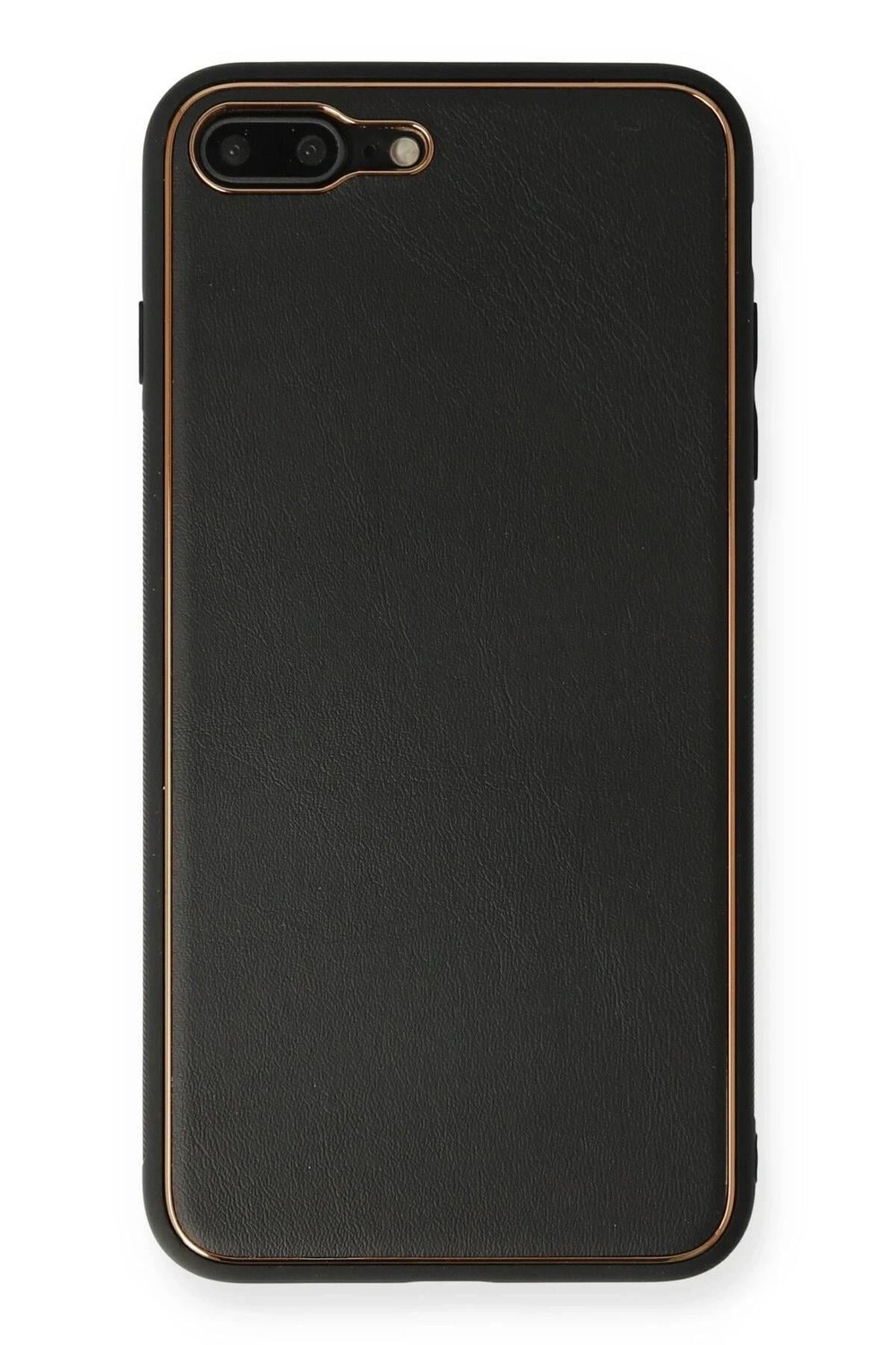 Mey İthalat®  iPhone 7 Plus Kılıf Coco Deri Silikon Kapak - Siyah