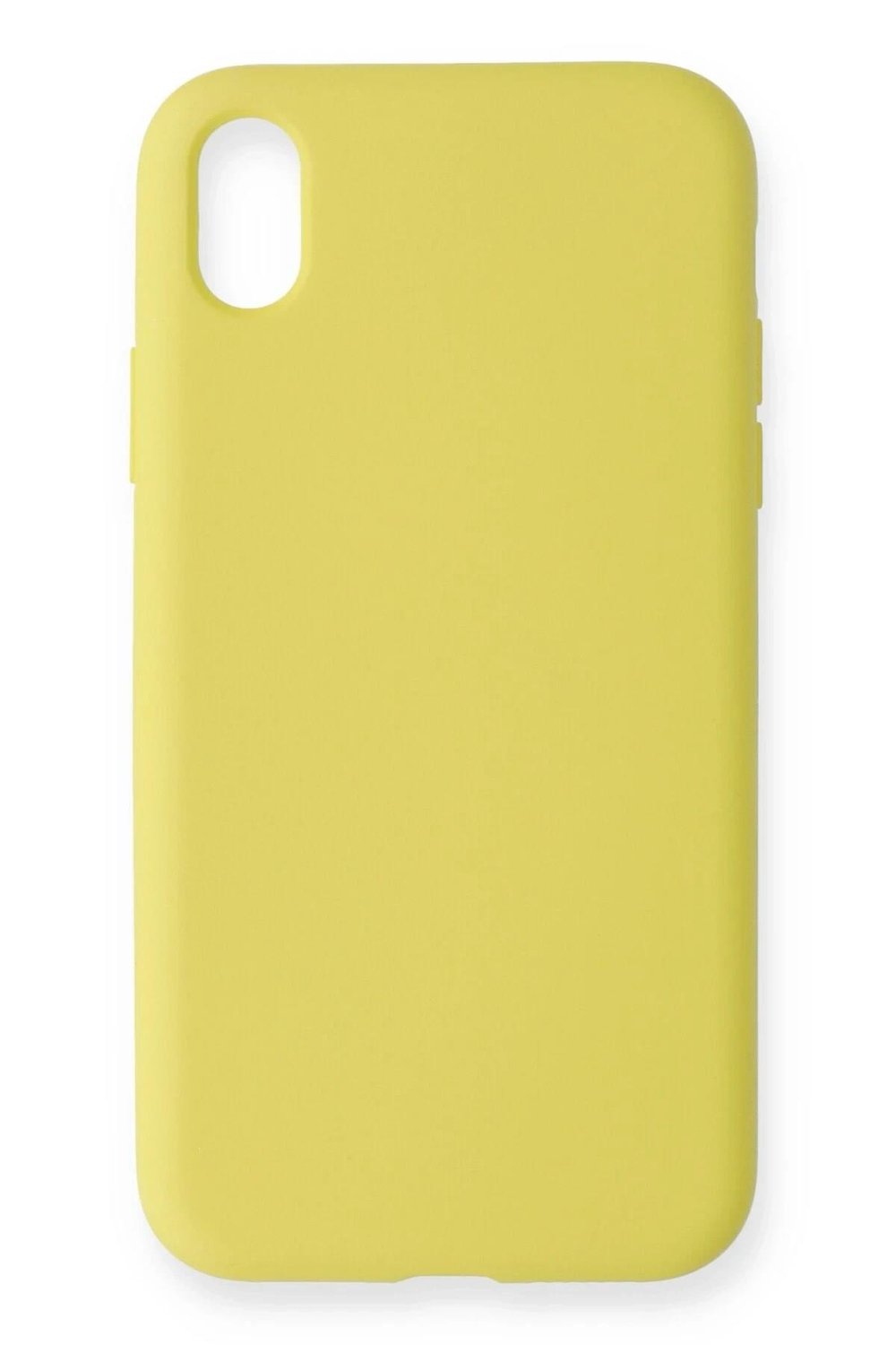 Mey İthalat®  iPhone XR Kılıf Nano içi Kadife Silikon - Sarı