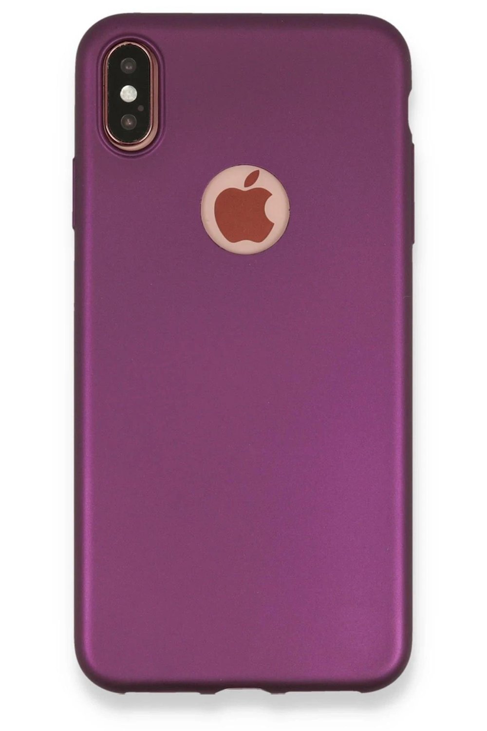 Mey İthalat®  iPhone XS Max Kılıf First Silikon - Mürdüm