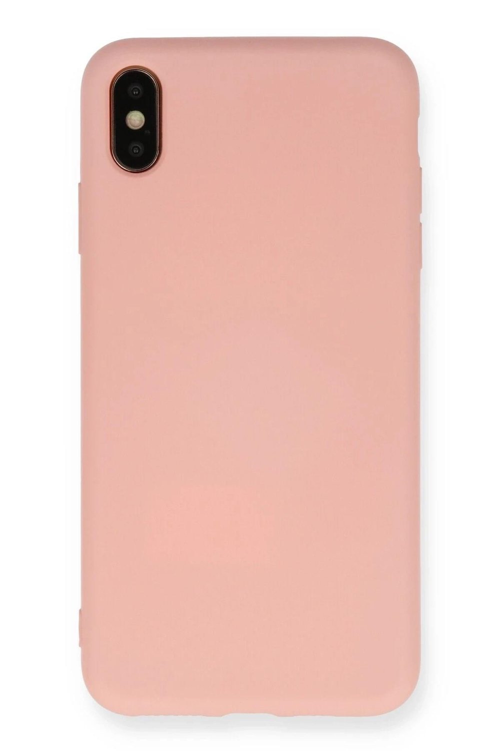 Mey İthalat®  iPhone XS Max Kılıf Nano içi Kadife Silikon - Pudra