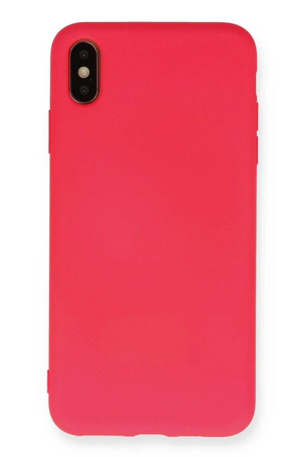 Mey İthalat®  iPhone XS Max Kılıf Nano içi Kadife Silikon - Koyu Pembe