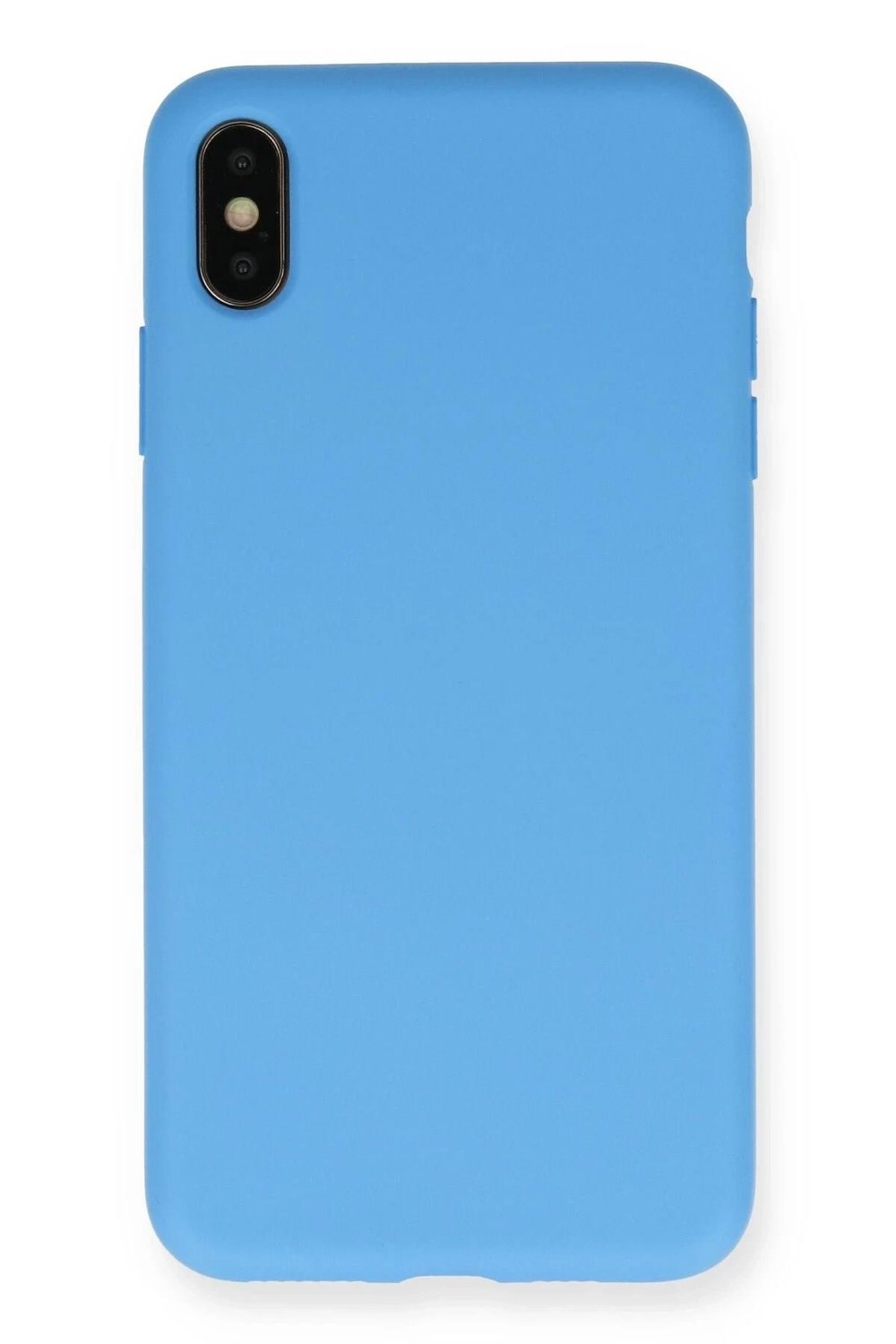 Mey İthalat®  iPhone XS Max Kılıf Nano içi Kadife Silikon - Mavi