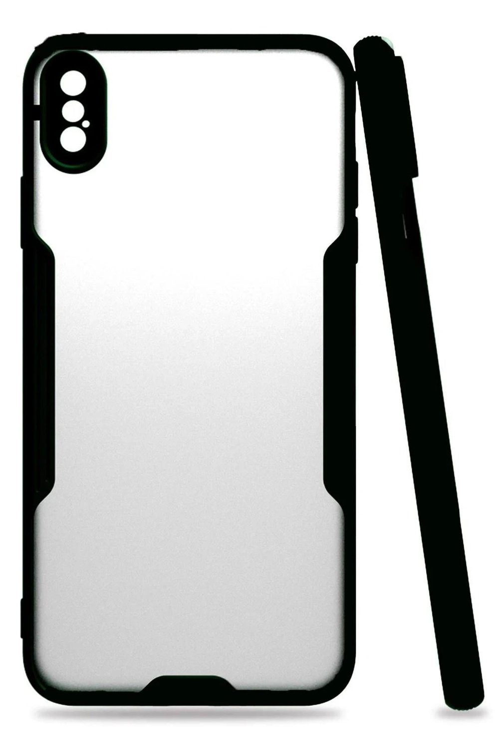 Mey İthalat®  iPhone XS Max Kılıf Platin Silikon - Siyah