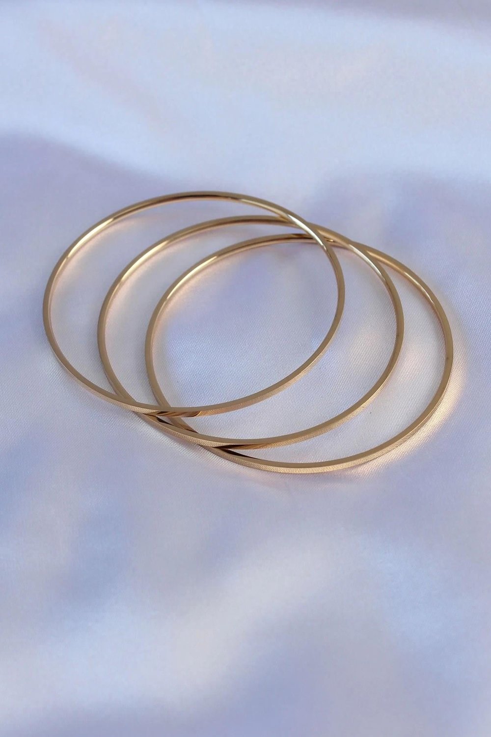 Mey İthalat® 316L Çelik Gold Renk Ajda Model Kadın 65 mm Bilezik