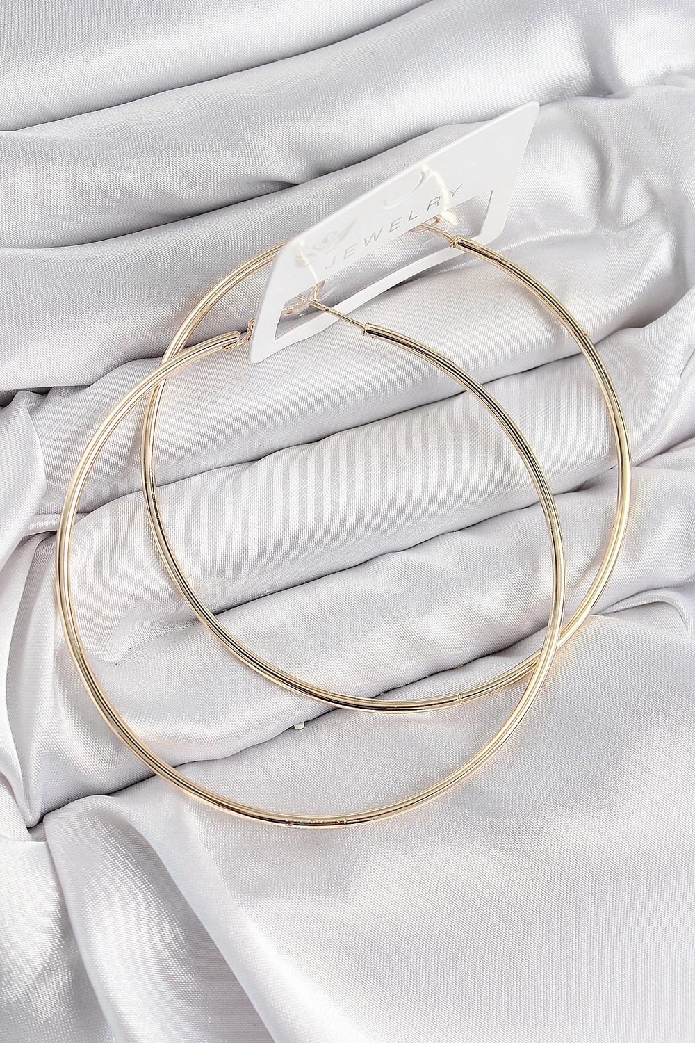 Mey İthalat® Pirinç Halka Model Gold Renk Kadın Küpe